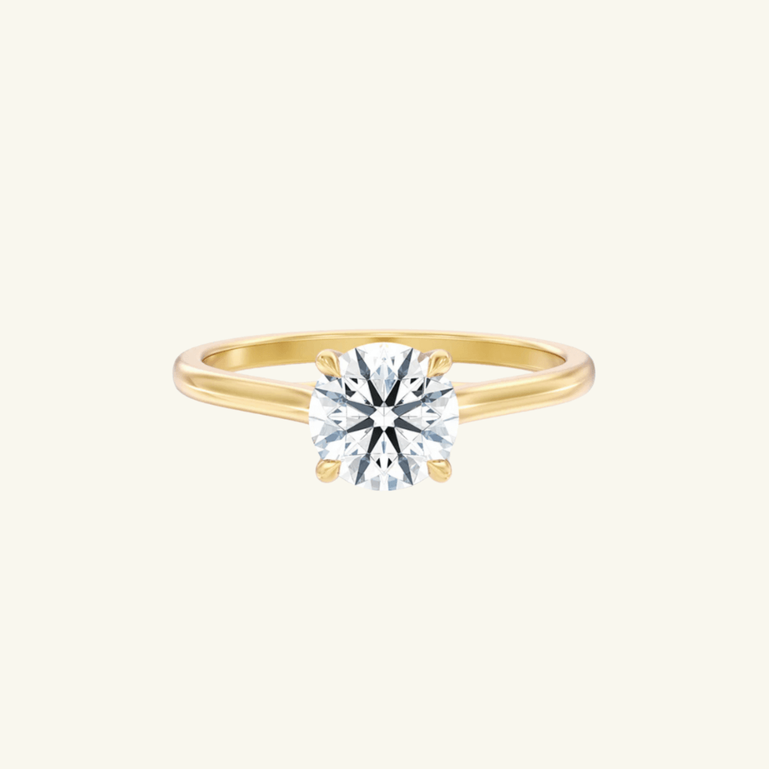2ct Moissanite Round Cut Solitaire Ring