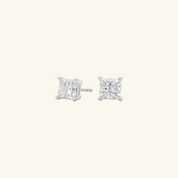 Princess Cut Moissanite Stud Earrings