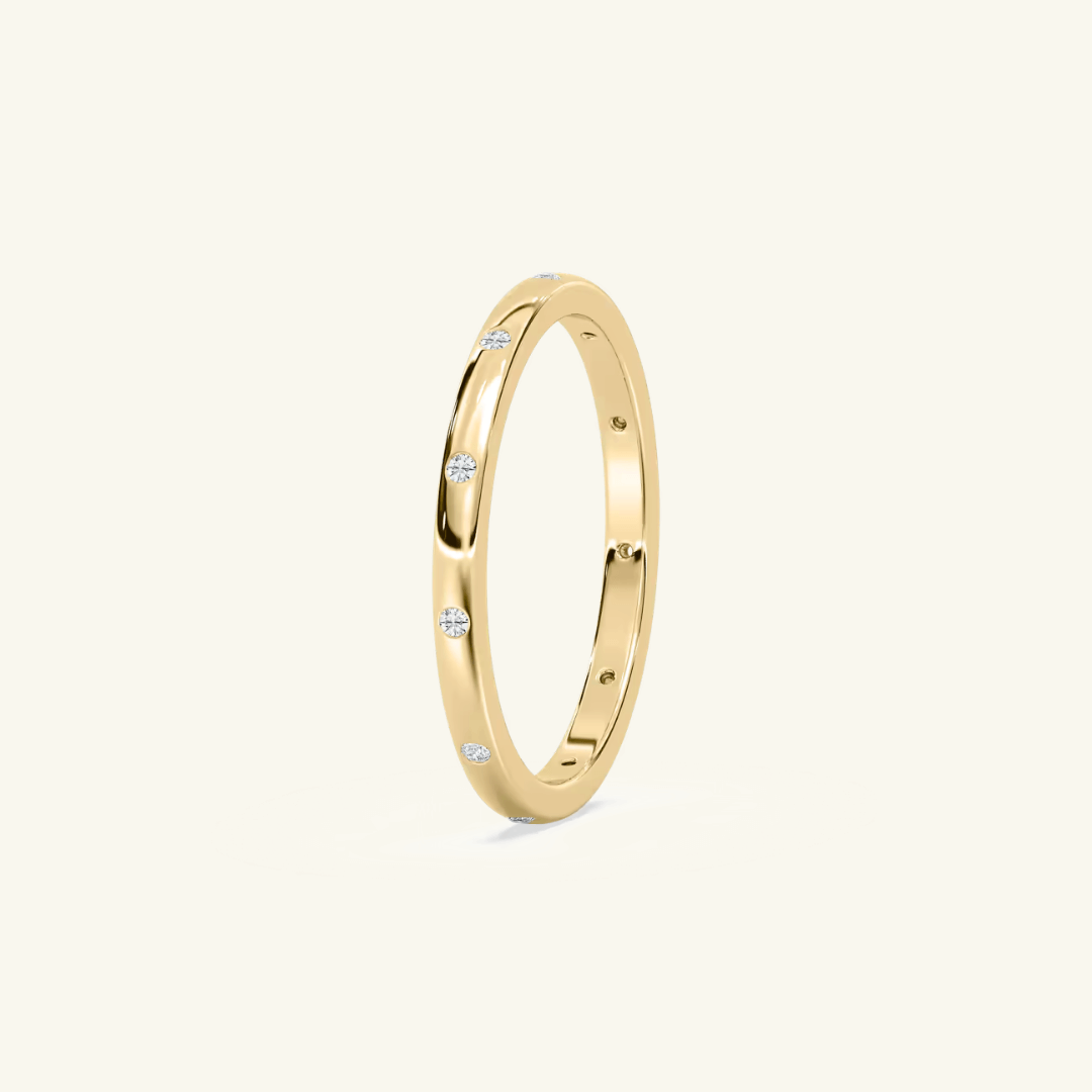 Moissanite Station Ring