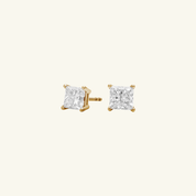 Princess Cut Moissanite Stud Earrings