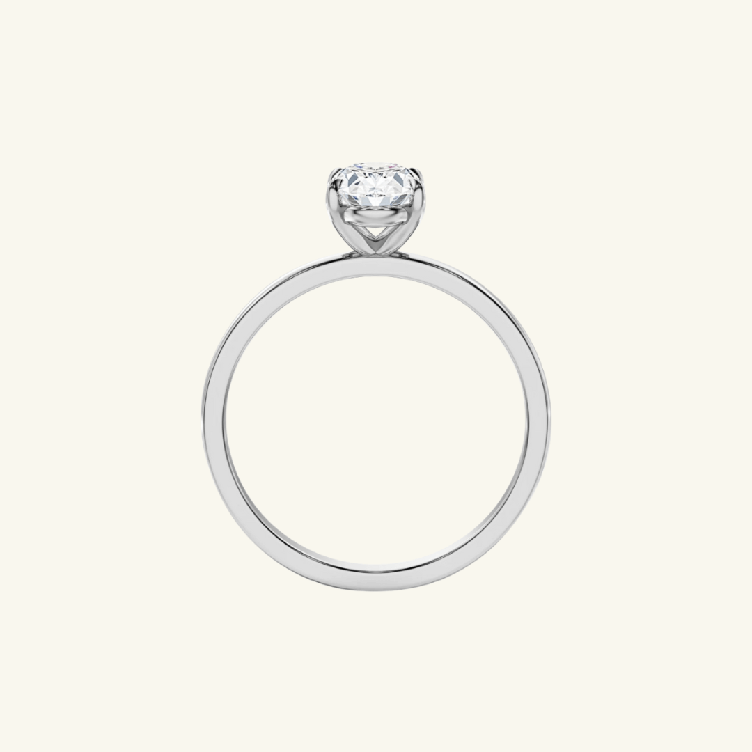 2.25ct Moissanite Oval Solitaire Ring