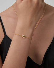 Pavé Moissanite Evil Eye Bracelet