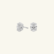 Oval Cut Moissanite Stud Earrings