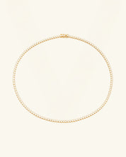 Bezel Moissanite Tennis Necklace 3mm