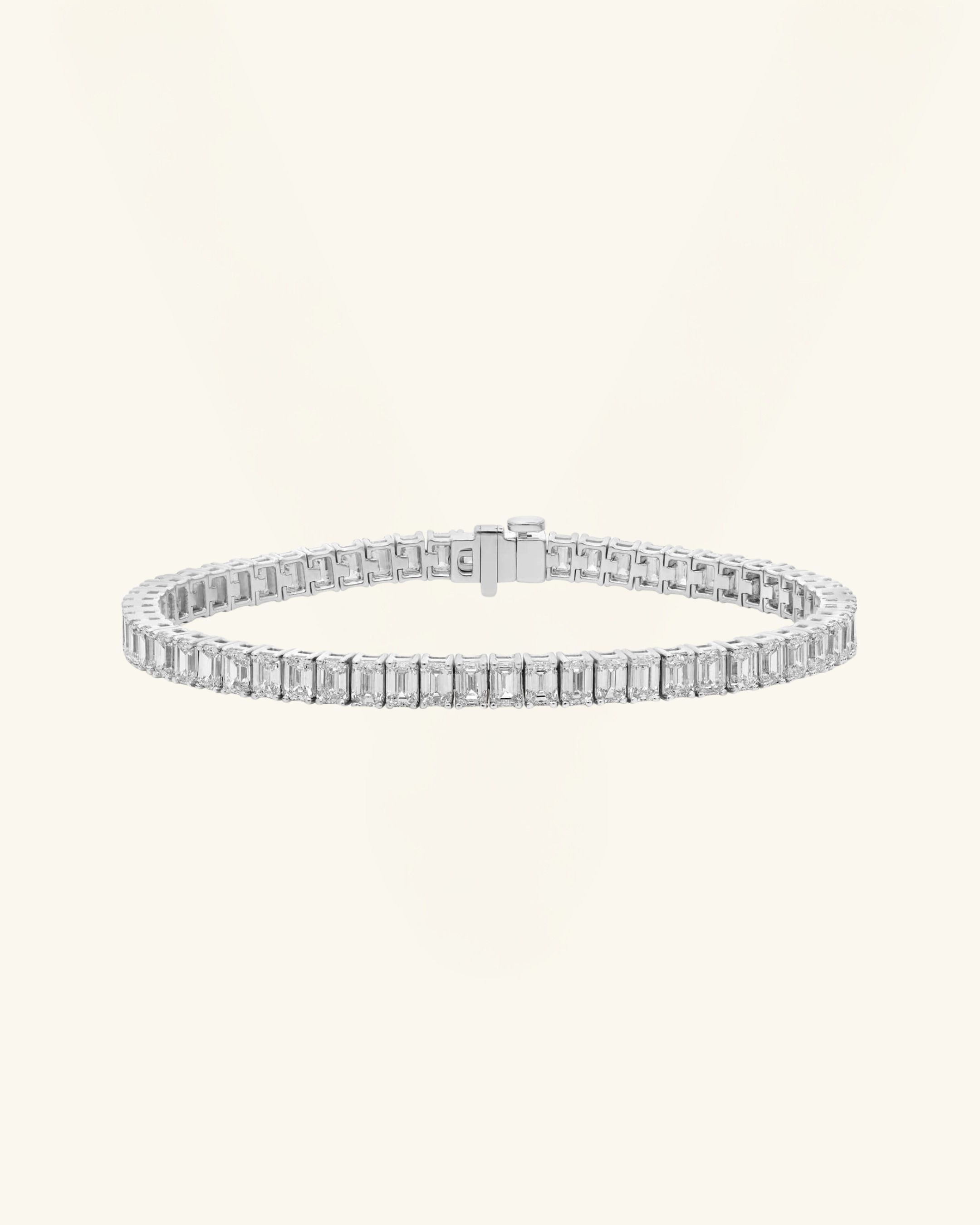 Emerald Cut Moissanite Tennis Bracelet