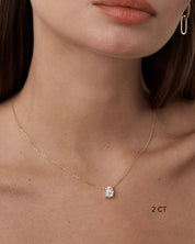 Oval Cut Moissanite Necklace