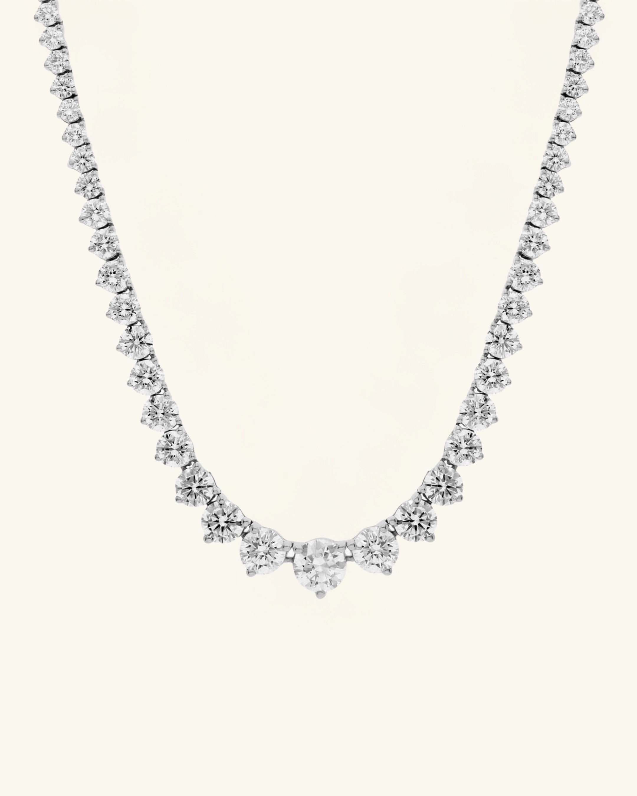 Graduated Moissanite Tennis Necklace 3mm