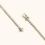 Bezel Moissanite Tennis Bracelet 3mm