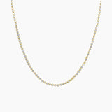 4 mm Wide Moissanite Bezel Tennis Necklace