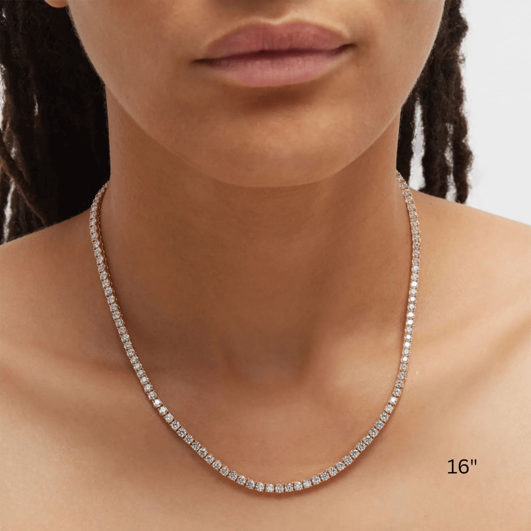 Moissanite Tennis Necklace 4mm