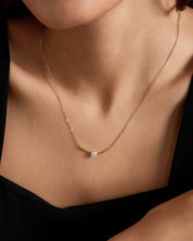 Curve Solitaire Moissanite Necklace