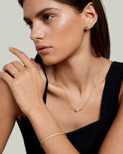 Curve Solitaire Moissanite Necklace