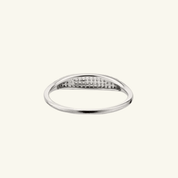 Pavé Moissanite Slim Signet Ring