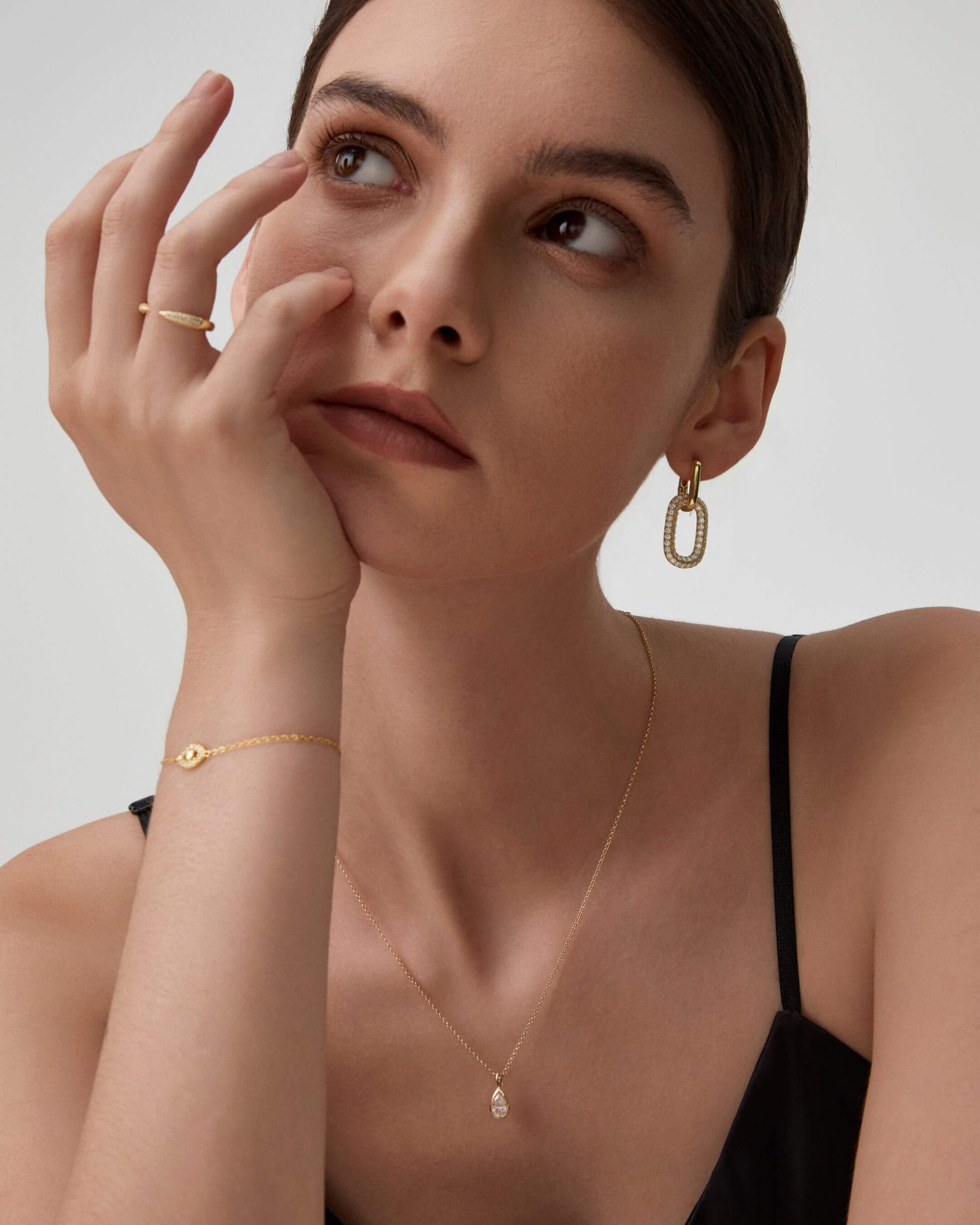 Multiway Bold Pavé Link Moissanite Earrings