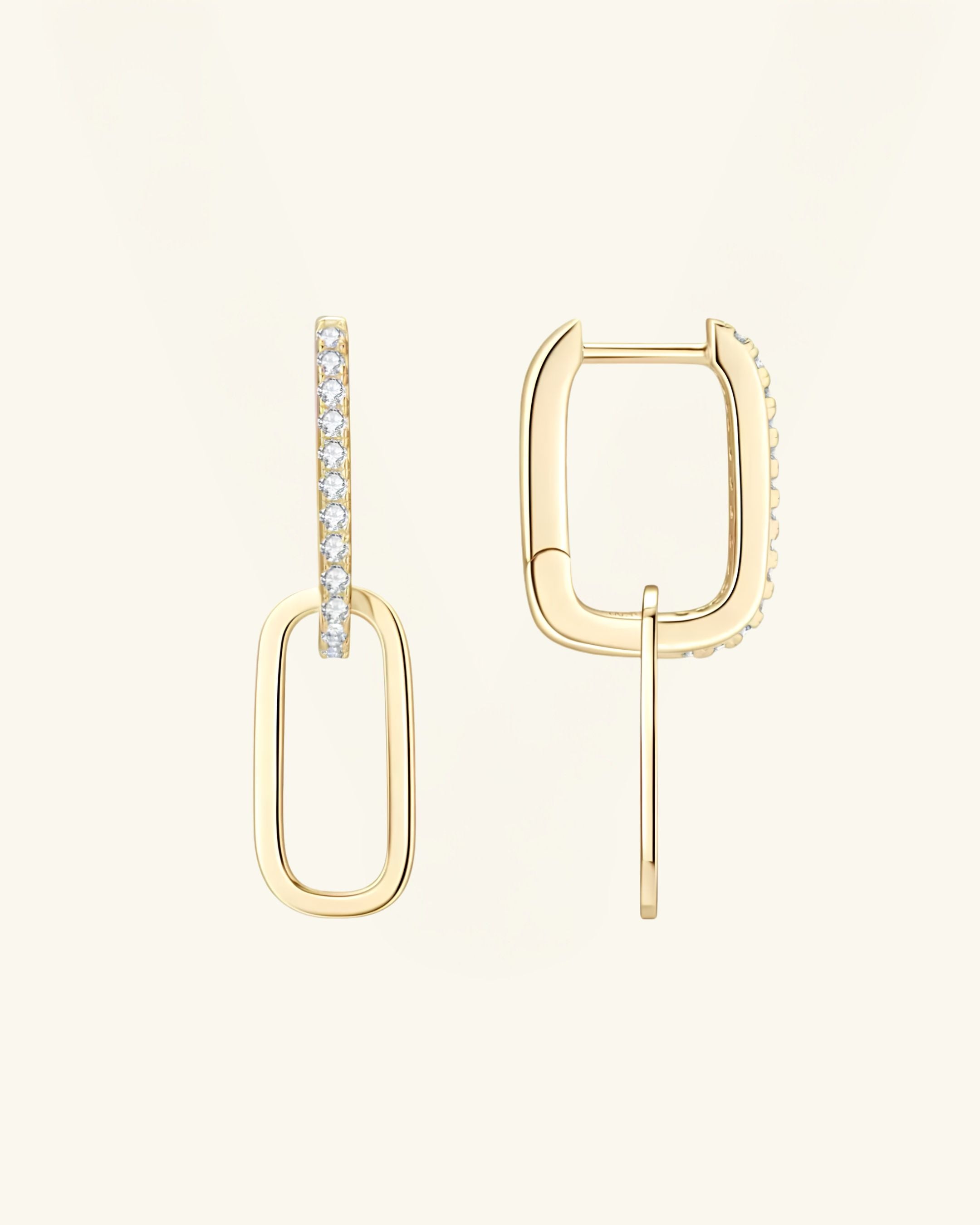 Multiway Pavé Link Moissanite Earrings