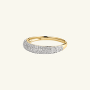 Pavé Moissanite Slim Dome Ring