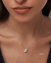 Oval Cut Moissanite Necklace