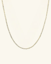 Bezel Moissanite Tennis Necklace 3mm
