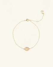 Pavé Moissanite Evil Eye Bracelet