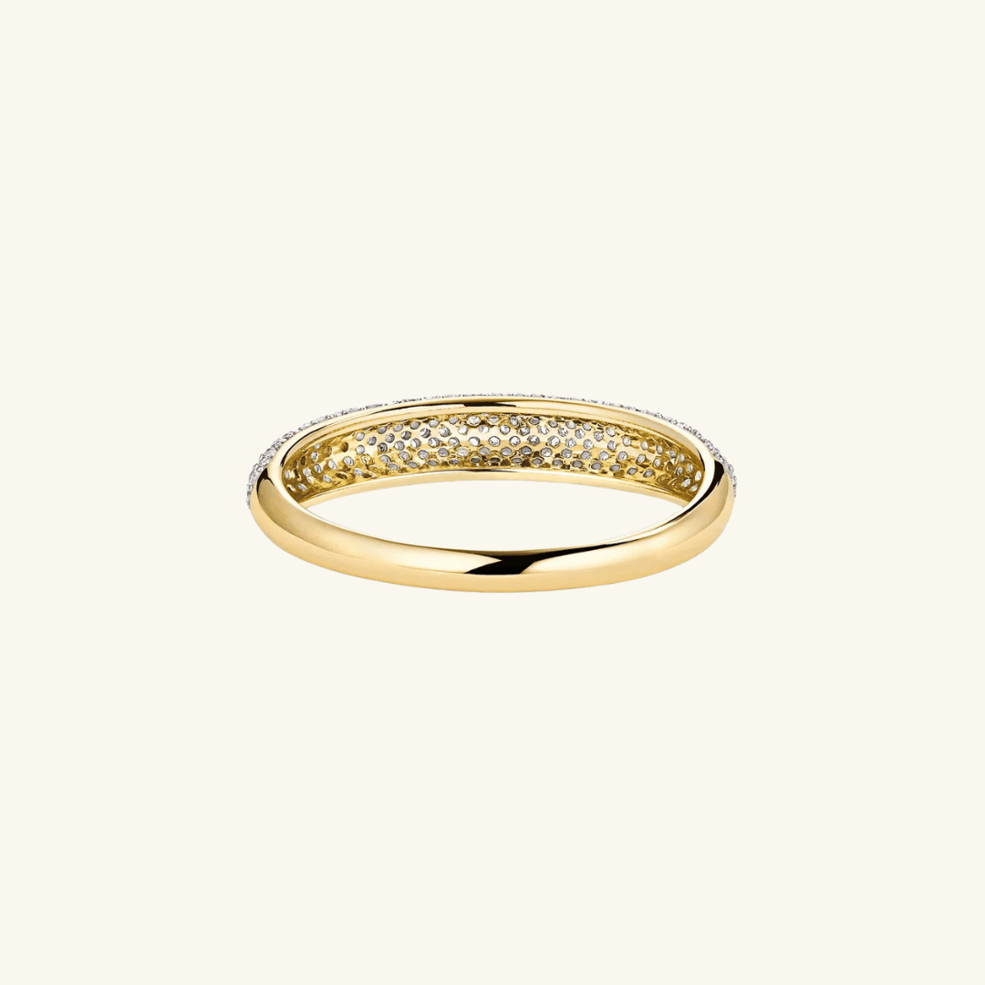 Pavé Moissanite Slim Dome Ring