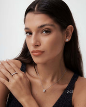 Oval Cut Moissanite Necklace