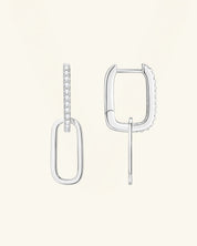 Multiway Pavé Link Moissanite Earrings