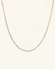 Bezel Moissanite Tennis Necklace 4mm