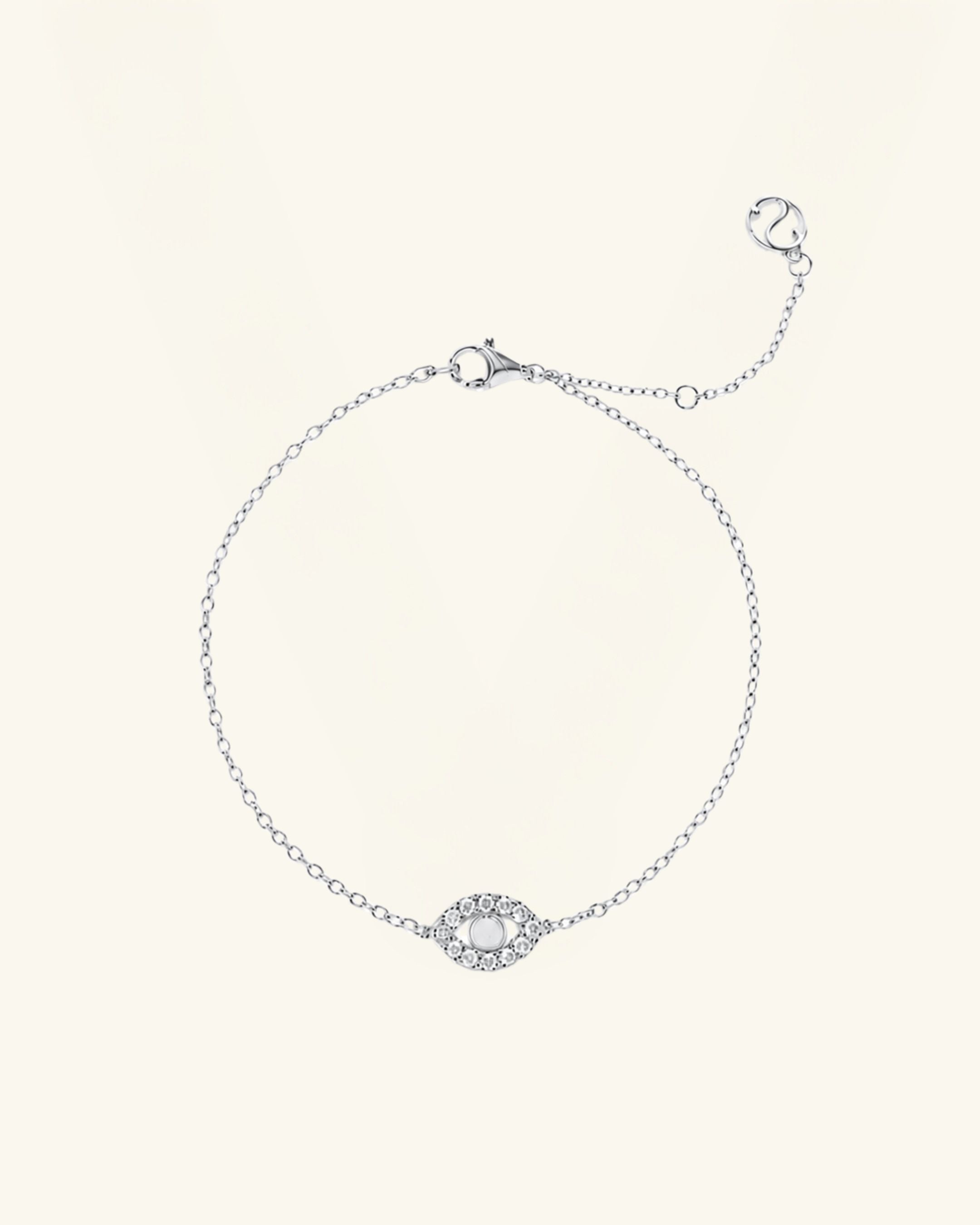 Pavé Moissanite Evil Eye Bracelet