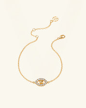 Pavé Moissanite Evil Eye Bracelet