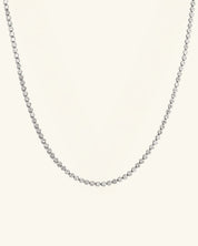 Bezel Moissanite Tennis Necklace 4mm