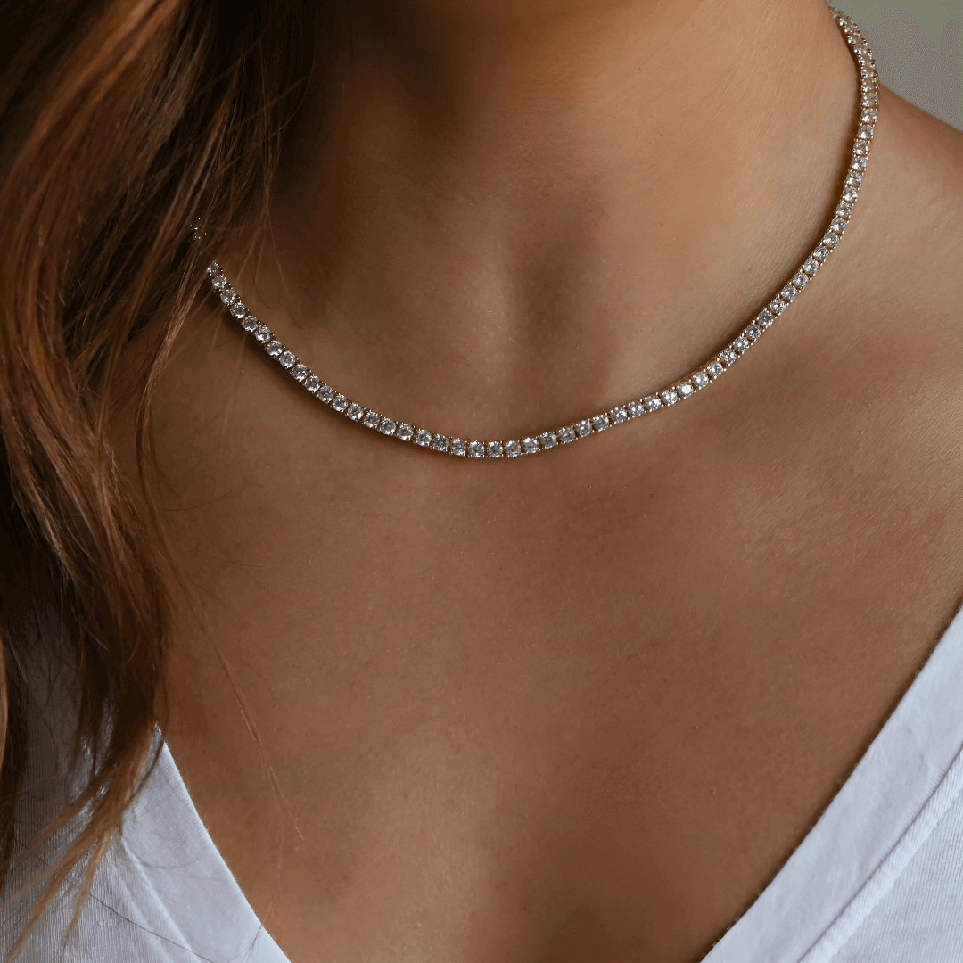 Moissanite Tennis Necklace 3mm