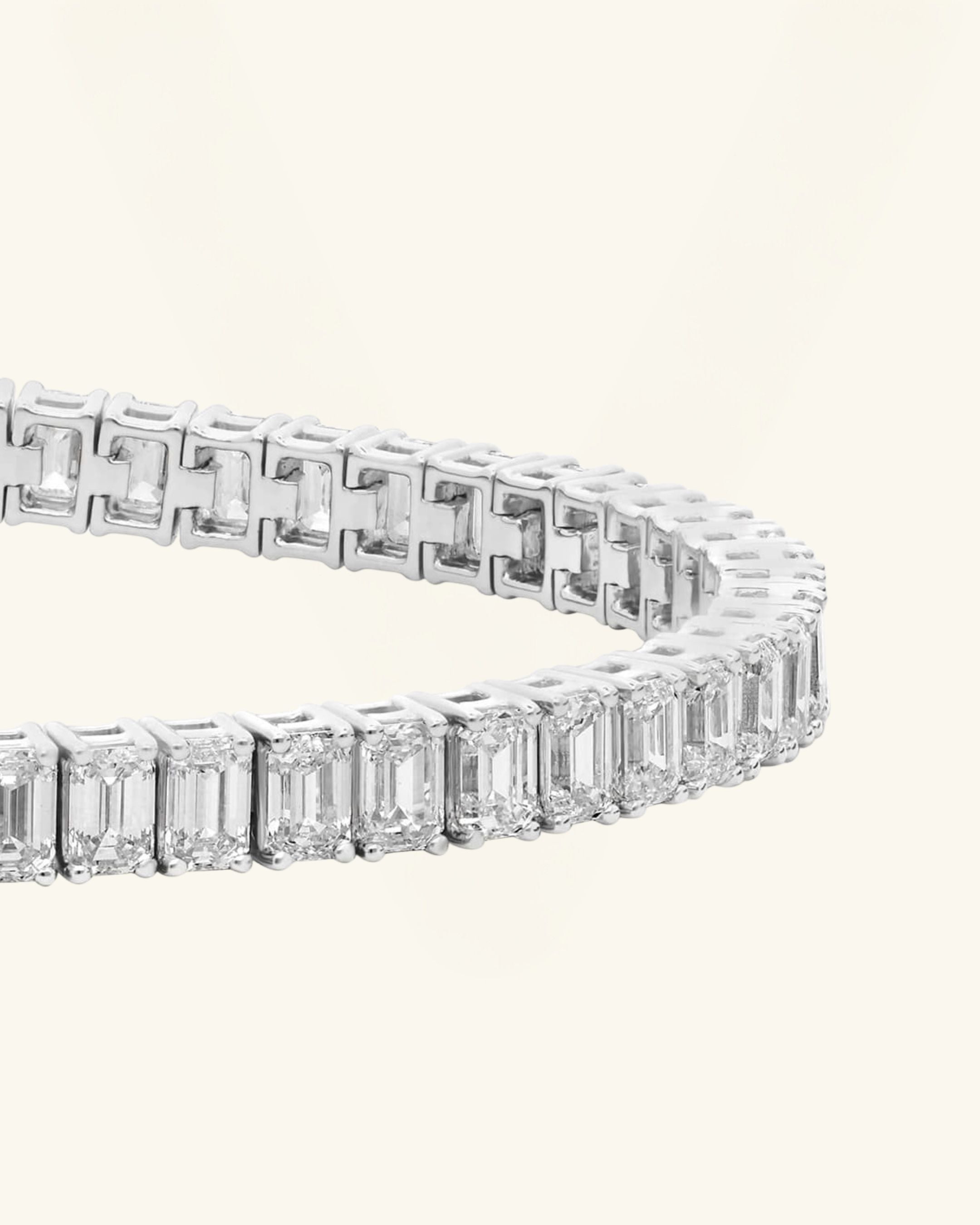 Emerald Cut Moissanite Tennis Bracelet