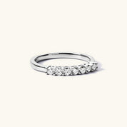2.5mm Moissanite Half Eternity Ring