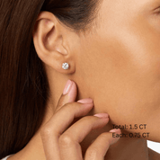 Round Moissanite Stud Earrings
