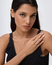 Marquise Cut Moissanite Necklace
