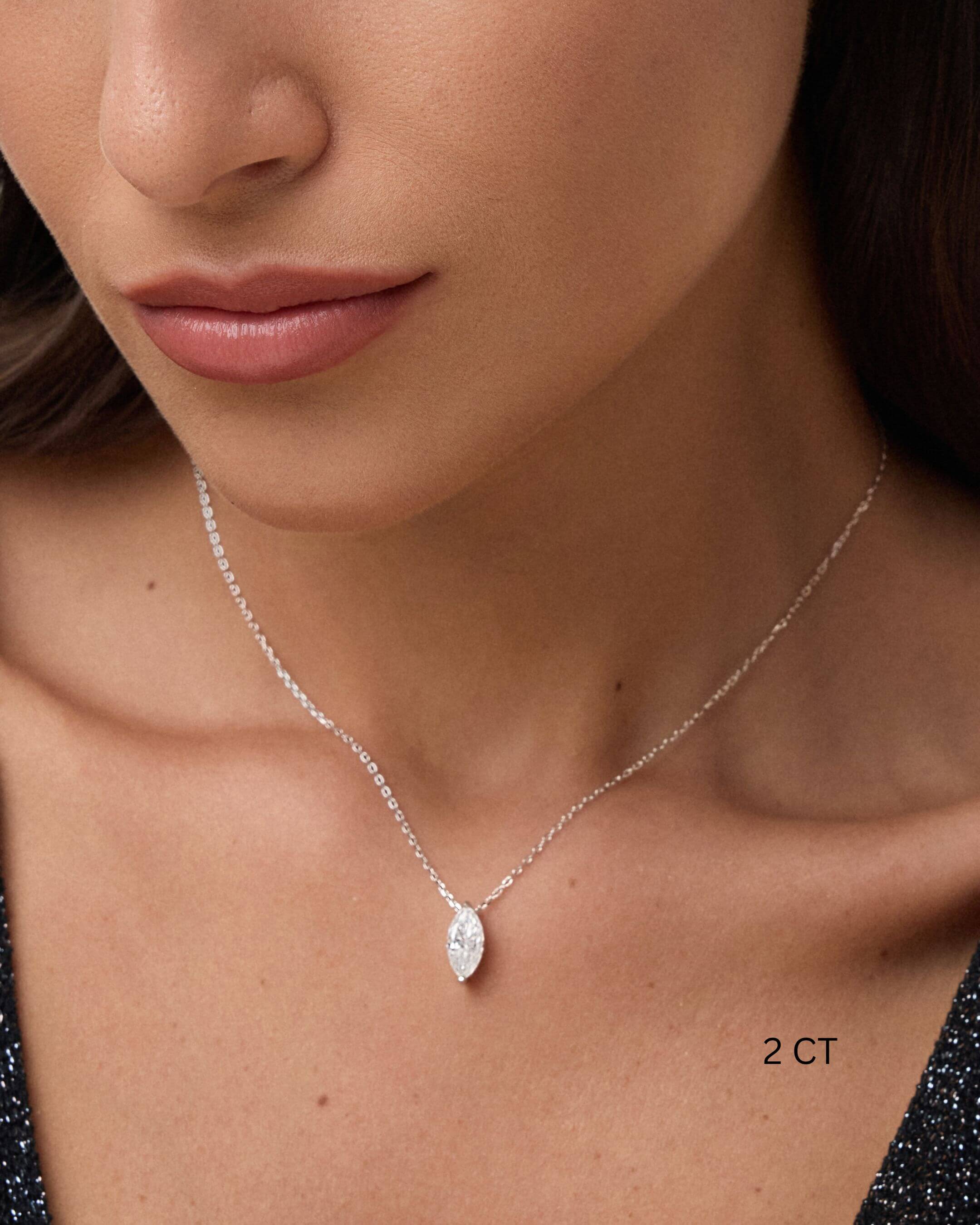Marquise Cut Moissanite Necklace