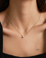 Round Cut Moissanite Necklace