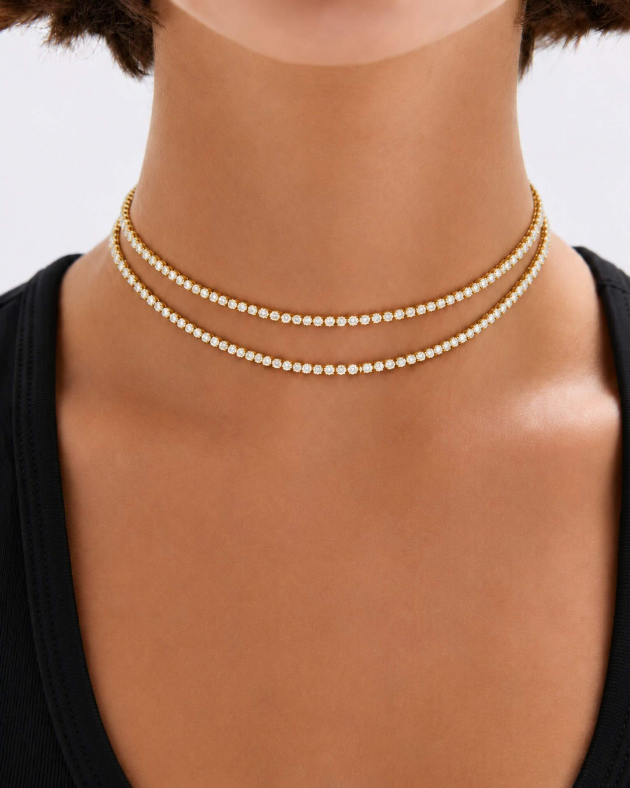 Multiway Moissanite Tennis Choker Necklace & Tennis Bracelet