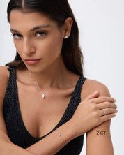 Marquise Cut Moissanite Necklace