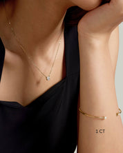 Round Cut Moissanite Necklace