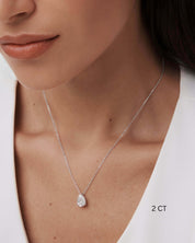 Pear Cut Moissanite Necklace