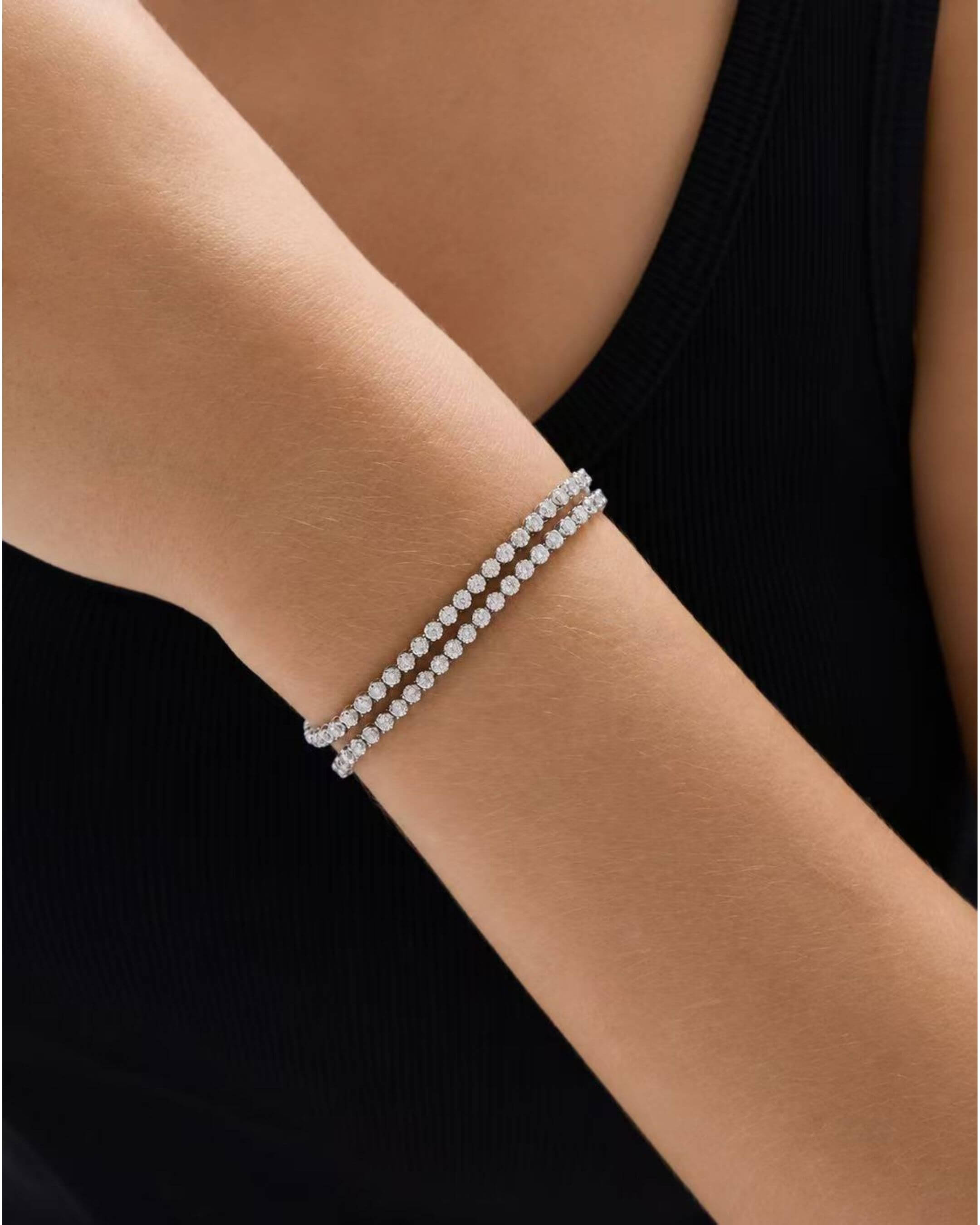 Multiway Moissanite Tennis Choker Necklace & Tennis Bracelet