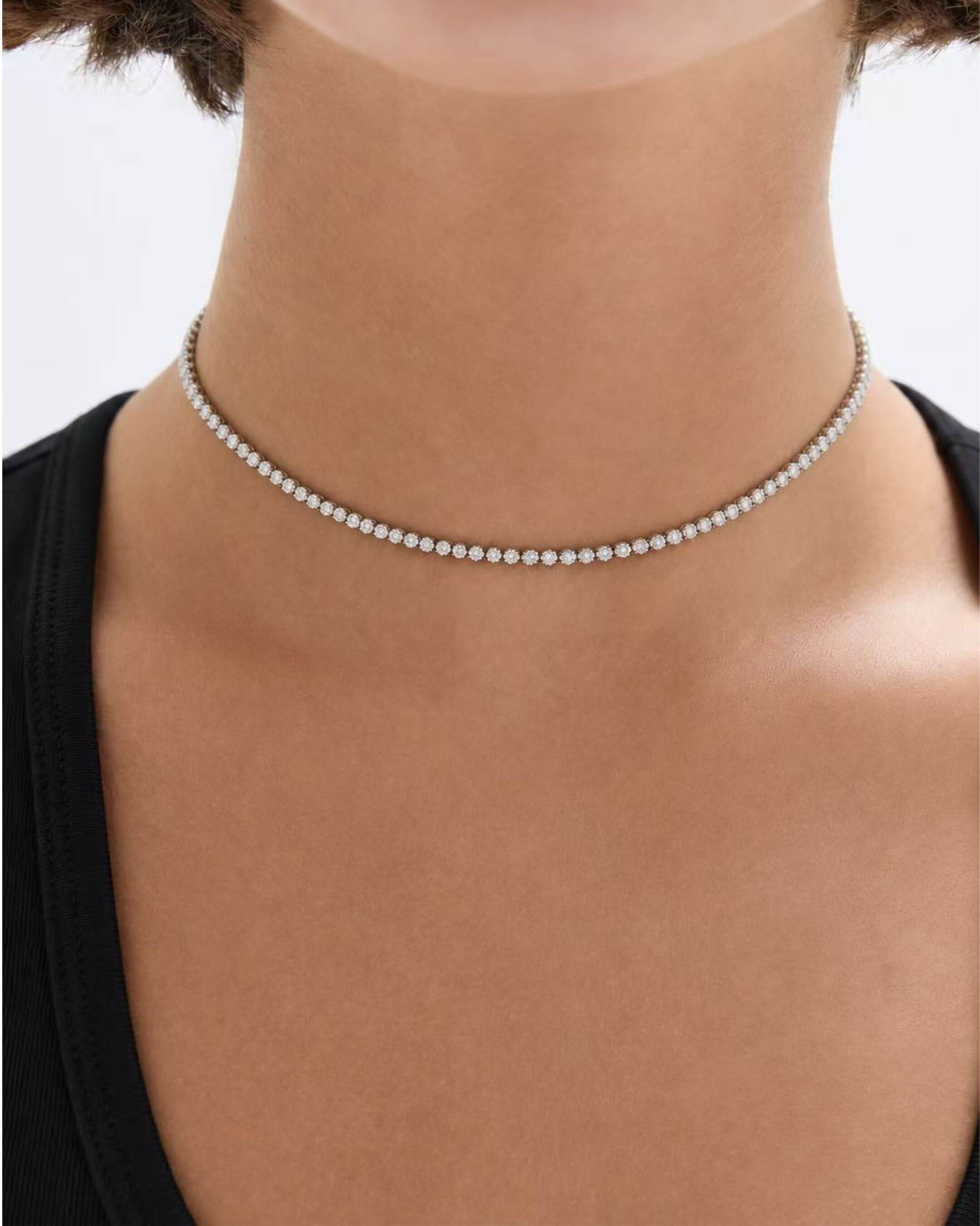Multiway Moissanite Tennis Choker Necklace & Tennis Bracelet