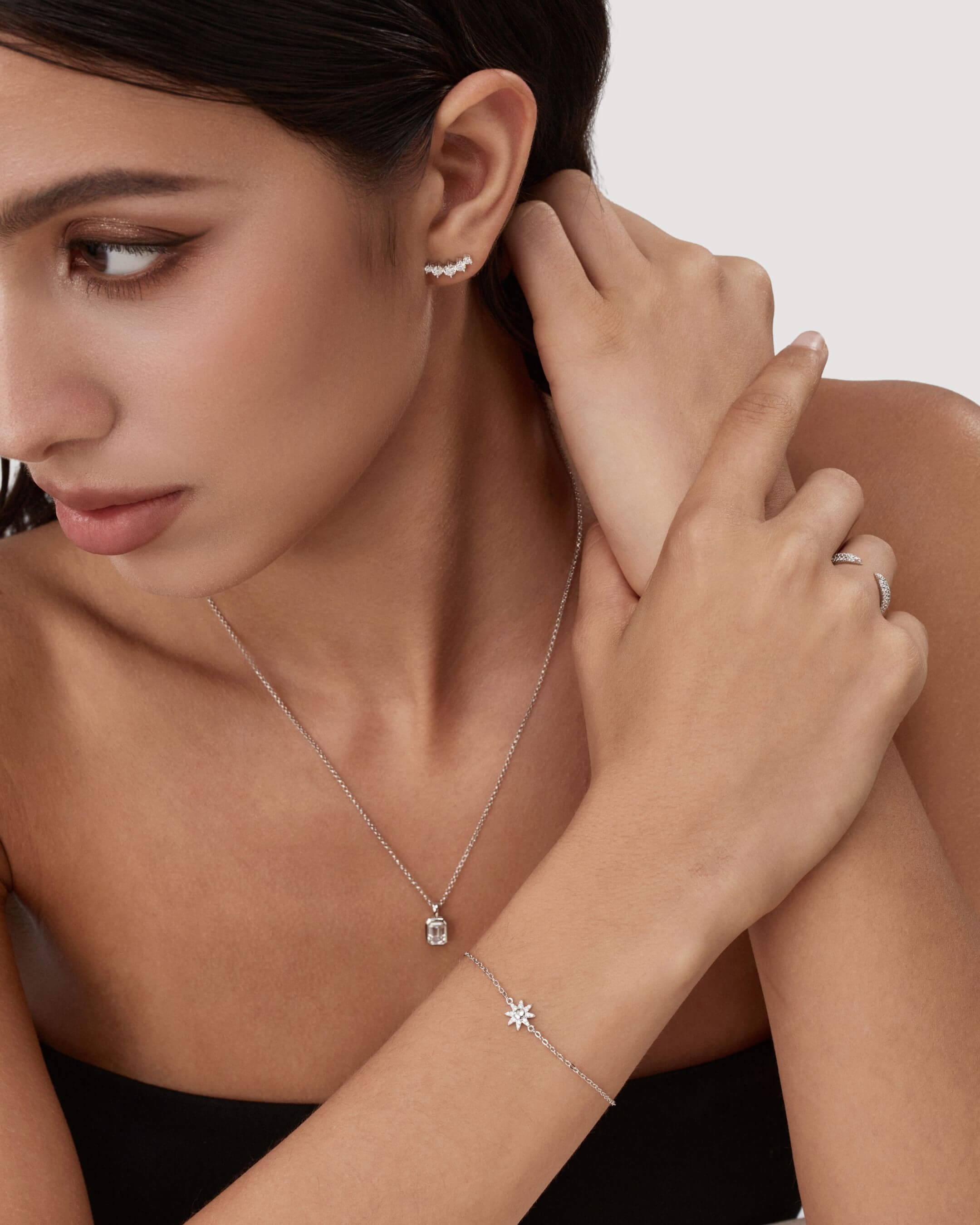 Pavé Moissanite Sunburst Bracelet