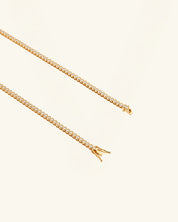 Bezel Moissanite Tennis Necklace 3mm