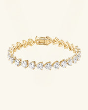 Heart Cut Moissanite Tennis Bracelet
