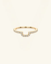 Moissanite U-Shaped Ring