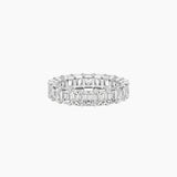 6 ct Emerald-Cut Moissanite Eternity Ring