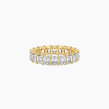 6 ct Emerald-Cut Moissanite Eternity Ring