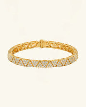 Pavé Triangle Moissanite Tennis Bracelet